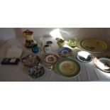 Various ceramics and glassware including Poole, Myott, Royal Doulton, Arcadian crested china, Spode,