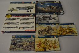 8 Italeri model kits including a limited edition Caproni CA 311, Bf 109 G-6 Italian Aces,