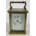 French brass carriage clock marked A.C.