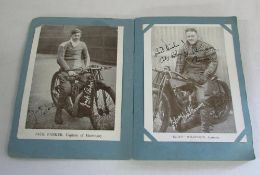 Evening Chronical Speedway Stars Art Photo album containg some original autographs inc 'Bluey'