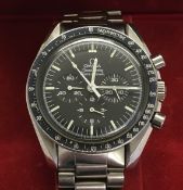 Omega Speedmaster professional gents wristwatch 'Moon watch' Ref No ST1450022 with copy of original