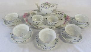 Herend cabaret 'blue garland' part tea service