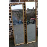 2 rectangular wall mirrors