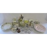Various ceramics and glassware etc inc Shelley, Royal Crown Derby,