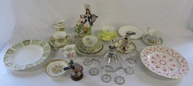 Various ceramics and glassware etc inc Shelley, Royal Crown Derby,