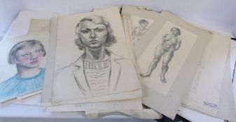 Artwork by the O'Donnell sisters Hillhead High School and Glasgow School of Arts from the 1930s