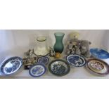 Various ceramics etc inc Wade whimsies and 'Me To You' soft toys