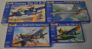 Revell 1:72 model kits including Dornier Do 17 Z2, Eurofighter Typhoon double seater,