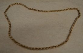 9ct gold braided / rope chain, total approx weight 7.