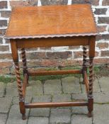 1930s occasional table with barley twist legs