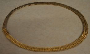 9ct gold Egyptian style necklace, total approx weight 26.