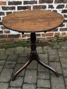 Georgian oak tilt top tripod table