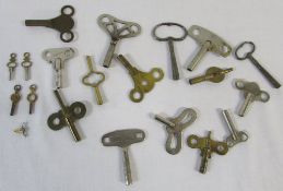 Selection of clock and watch keys