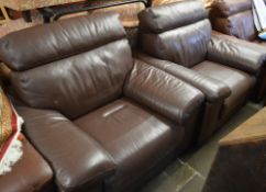 2 Polo Italian leather armchairs