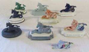 Selection of The Royal Tournament commemorative figures - 1990 (Wedgwood), 1993,