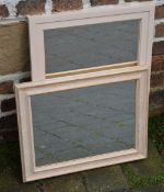 2 small rectangular wall mirrors