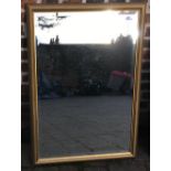 Wall mirror with gilded fish scale frame 100cm by 69cm