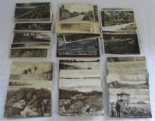 Collection of topographical postcards inc Scarborough, Bude, Torquay,