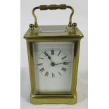 Brass carriage clock H 11 cm (height excluding handle)