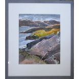 Watercolour of Badachro Bay Scotland 50 cm x 57 cm