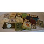 Collection of books, postcards, cigarette cards,