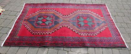 Old Red ground persian Veluchi tribal rug
