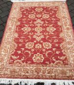 Red ground Ziegler rug 1.9m by 1.