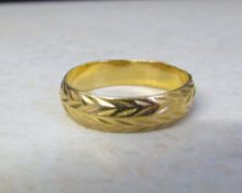 22ct gold band ring weight 3.