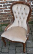 Victorian style button back nursing chair