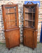 Pair of corner cupboards H 186 cm W 68 cm