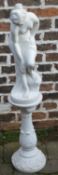 Marble effect classical statue on plinth