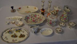 Various ceramics including Robertson's style figure,