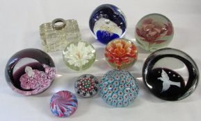 Various paperweights inc Caithness