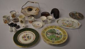 Ceramic collectors plates, commemorative mugs,