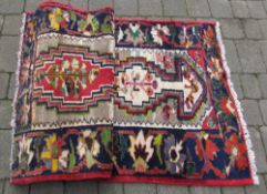 Old multi coloured Persian village runner 260 cm x 90 cm