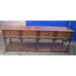 Georgian reproduction sideboard L 8 ft