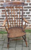 Farmhouse style chair with possibly MoD stamps (W^D NACB) (legs cut down)