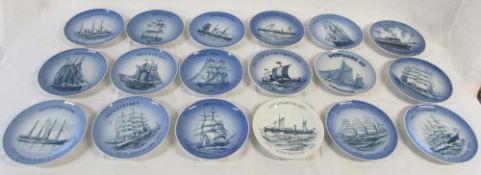 18 Bing & Grondahl and Royal Copenhagen Danish marine plates