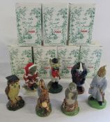 Selection of boxed Wade In the forest deep figurines inc Oswald Owl, Tailwarmer Squirrel,