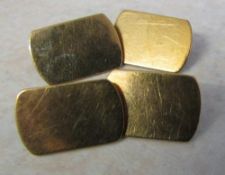 Pair of 9ct gold cufflinks Chester hallmark weight 5.