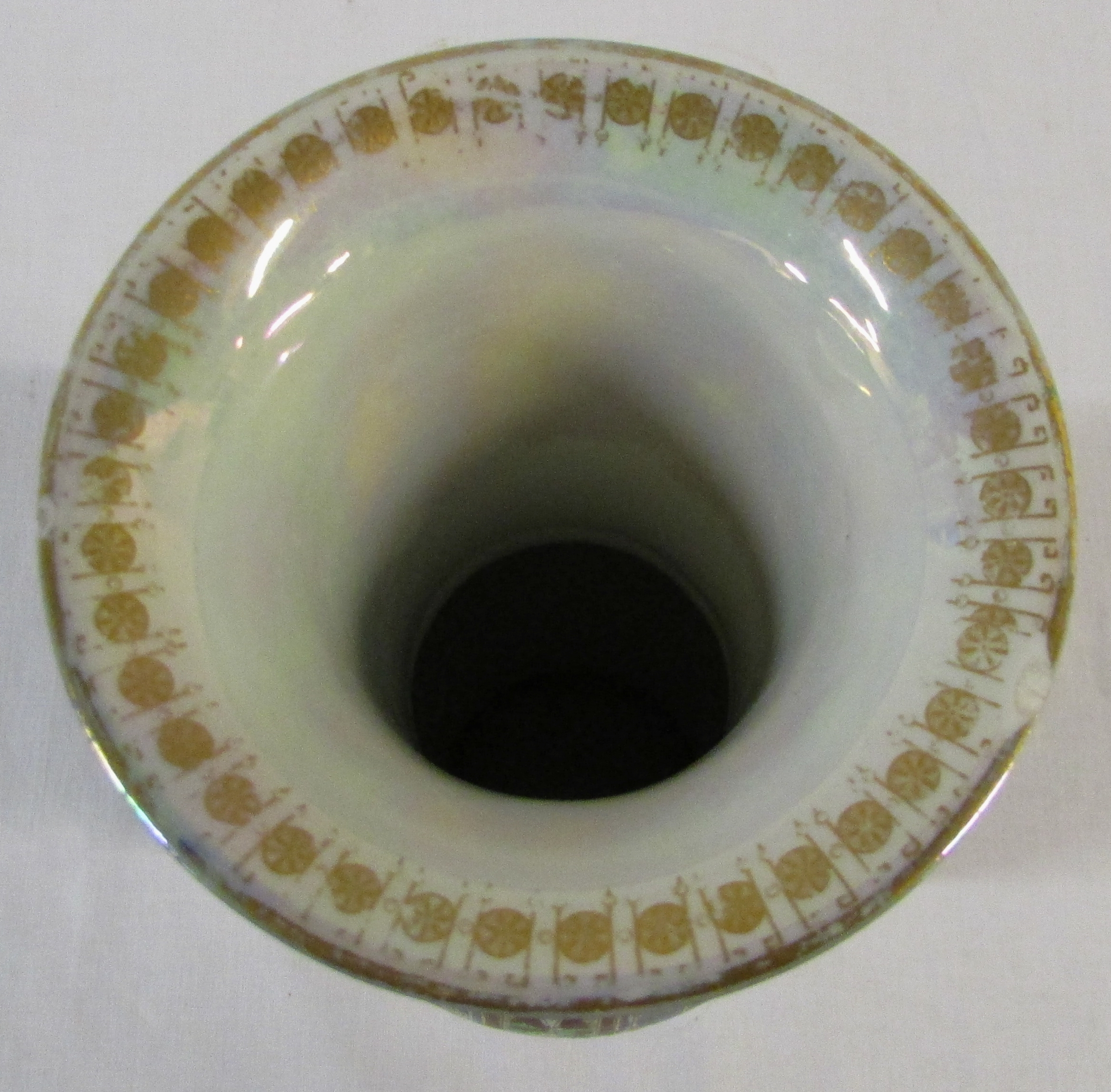 W&R Carlton ware 'Persian' pattern lustre vase H 28 cm (chips to rim) - Image 2 of 2