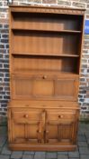 Ercol cabinet and plate rack H 196 cm,