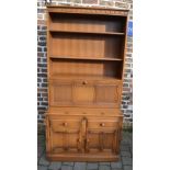 Ercol cabinet and plate rack H 196 cm,