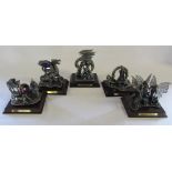 5 large boxed Myth & Magic by Tudor Mint figures - The fairy glade, The destroyer of the crystal,