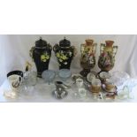 2 boxes of assorted ceramics and glassware etc inc Japanese part tea service & coronation mug