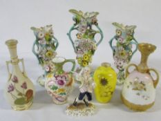 Assorted Royal Crown Derby, Royal Worcester vase,