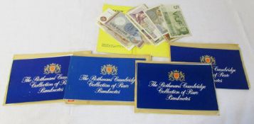 Various bank notes inc The Rothmans Cambridge Collection of rare bank notes