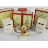 Boxed Royal Doulton Bunnykins figures and money boxes