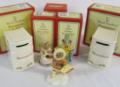 Boxed Royal Doulton Bunnykins figures and money boxes