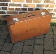 Vintage suitcase with initials E.M.